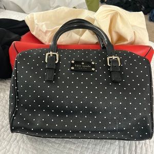 Kate Spade NY Black Polka Dot Handbag.